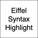 Eiffel Syntax Highlighting